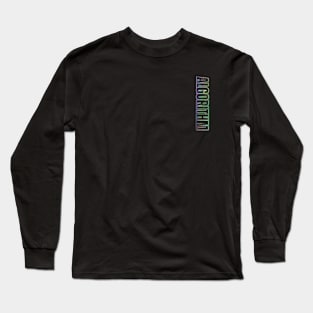 ALGORITHM Plasma – Electric Pocket Typography Design Long Sleeve T-Shirt